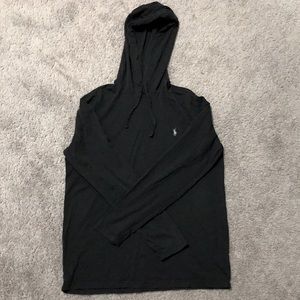 Polo long sleeve shirt with hood